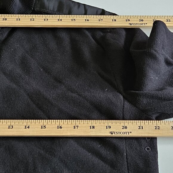 Victorinox Sweater Men XL Black Elbow Shoulder Patches Full Zip LS Commando - Picture 5 of 14